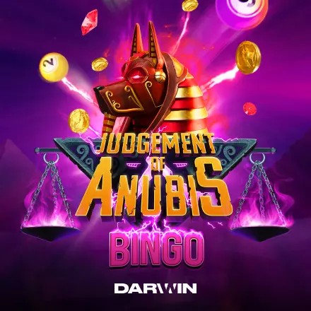 Judgement of Anubis Bingo logo by Darwin Gaming at Kyngs Casino
